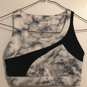CHIC MARBLE PRINT SPORTS BRA!!